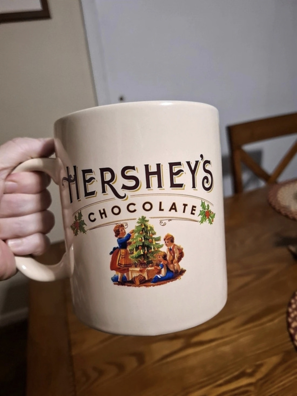 Hershey's Chocolate Christmas mug Christmas Mug Cream Holiday Decor